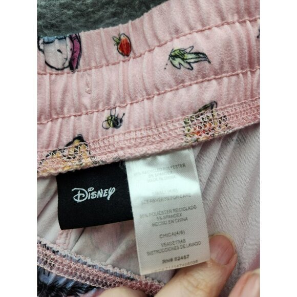 Disney Womens Pink Winnie The Pooh Print Jogger Pajama Pants Size S Polyester - Picture 2 of 4